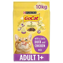 Go Cat Adult Dry Cat Food Chicken & Duck 1 x 10kg Pack