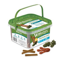 WHIMZEES By Wellness Variety Box, Mixed Shapes, Natural and Grain-Free Dog Chews, Dog Dental Sticks for Small Breeds, 56 Pieces, Size S