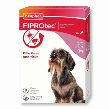 Beaphar | FIPROtec Spot-On for Small Dogs (2–10kg) | Kills Fleas & Ticks | Vet Strength Treatment | 6 Pipettes