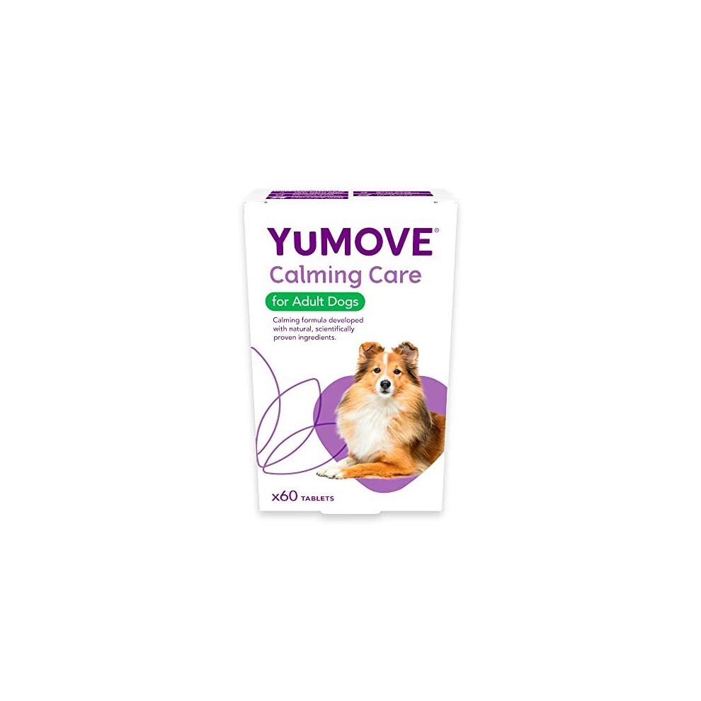 Yumove Calming Care For Adult Dogs | Previously Yucalm Dog | Calming Supplement For Dogs Who Are Stressed Or Nervous |60 Tablets | Packaging May Vary