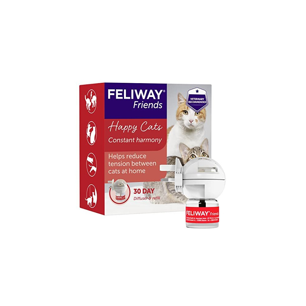 Feliway Friends 30 Day Starter Kit Diffuser, 48 ml,White