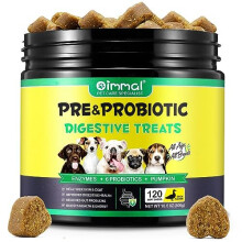 Probiotics for Dogs - Gut & Digestive Health - Dog Probiotics and Digestive Enzymes for Small, Medium and Large Dogs - 120 Chews, Duck Flavor