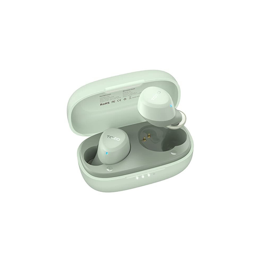 Tozo A1 Mini Wireless Earbuds Bluetooth 5.3 Earphones In Ear -Weight Headphones Built-In Microphone, Immersive Premium Headset Light/Green 840233229140