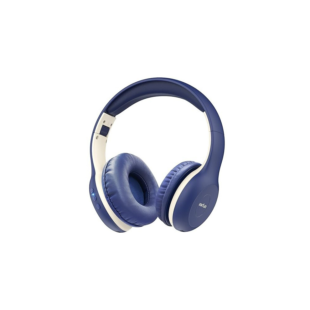 Kids Tooth Headphones, Earfun Wireless Headphones For Kids, Foldable Headphones With Microphone, Hi-Fi Stereo Sound, 40H Playtime, Phone, Pc Blue 837446003070