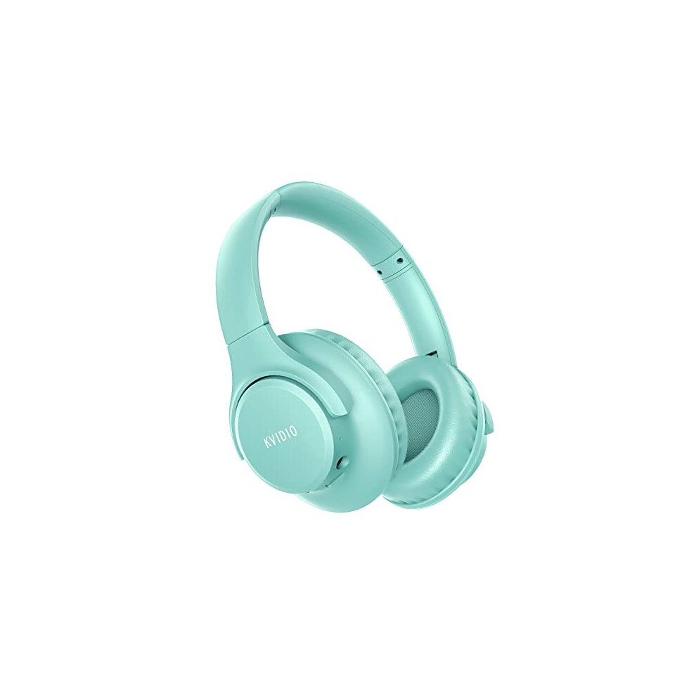 Kvidio Bluetooth Headphones Over Ear, 55 Hours Playtime Wireless Headphones With Microphone, Foldable Lightweight Headset With Deep Bass, (Green) Green 827098869278