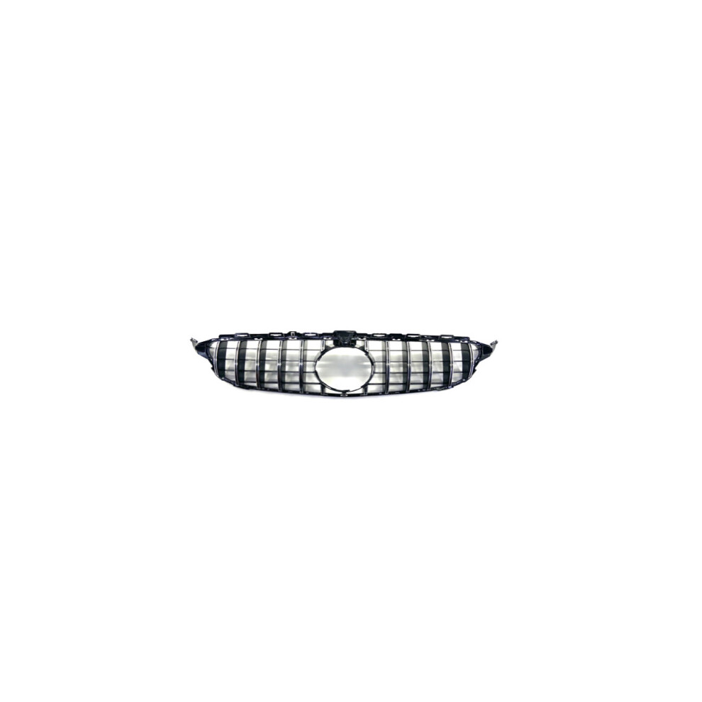 (Black) Mercedes C Class W205 Amg Gt-R Panamericana Style Front Grille (Without Camera Hole) (2015 - 2018) Black 5060468078695