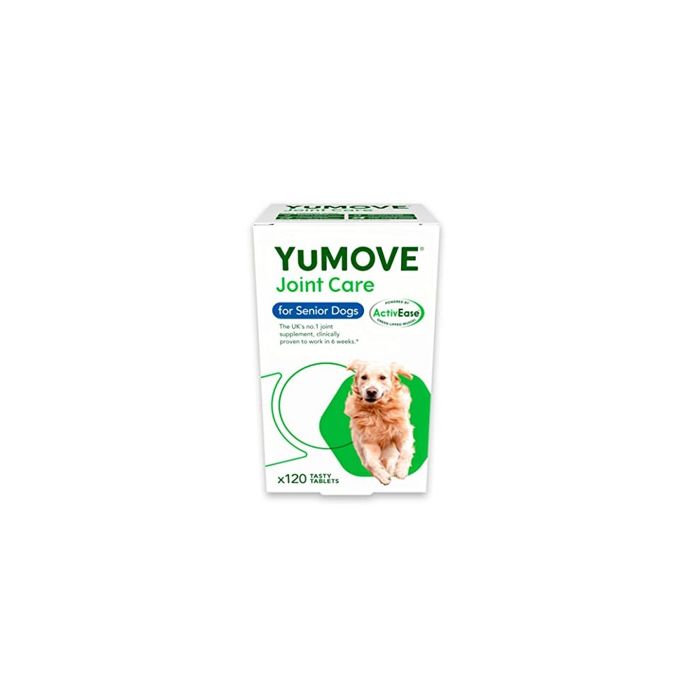 Yumove Senior Dog | High Strength Joint Supplement For Older, Stiff Dogs With Glucosamine, Chondroitin, Lipped Mussel | 120 Tablets Green
