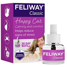 FELIWAY Classic 30 day Refill comforts cats, helps solve behavioural issues and stress/anxiety in the home - 48ml