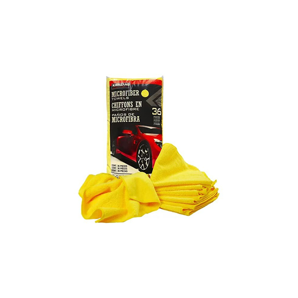 Kirkland Signature 713160 Ultra Plush Microfiber Towels 36 Pack, Yellow,H 40.6 x W 40.6 cm