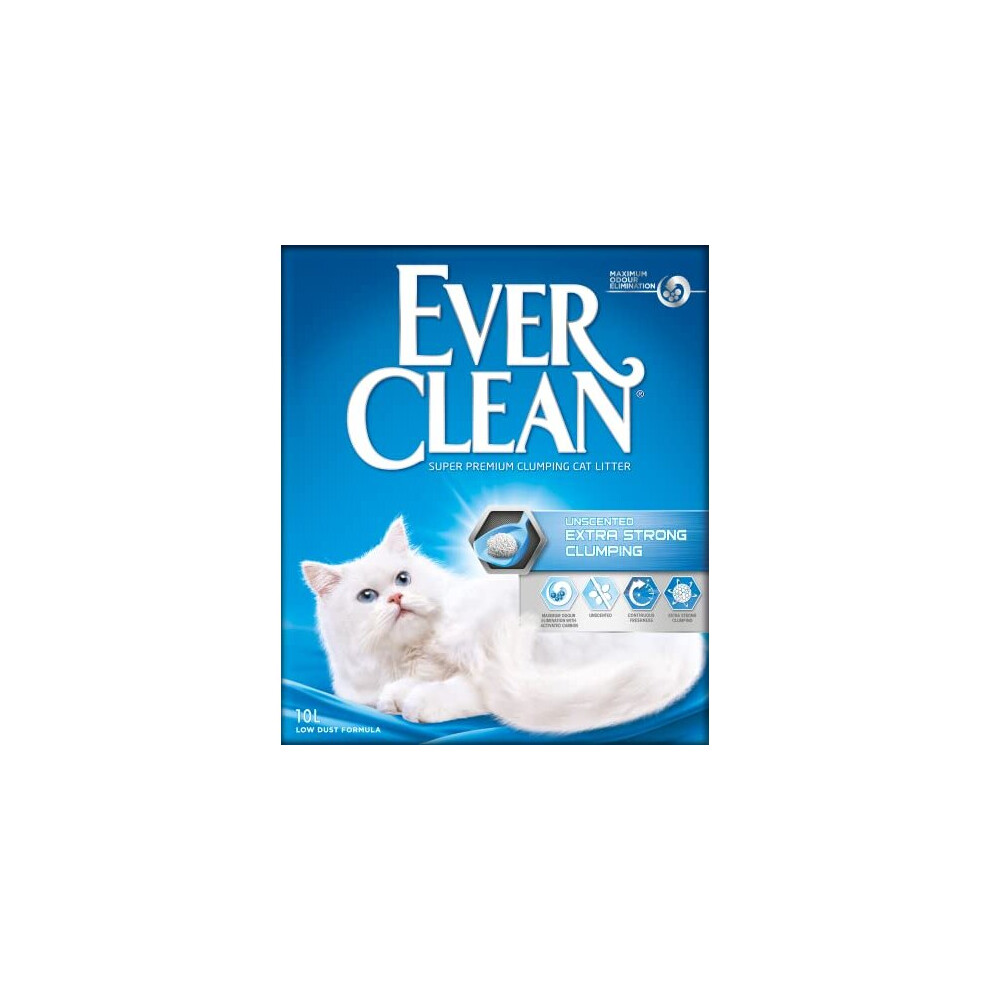 Ever Clean Clumping Cat Litter, Extra Strong Clumping Cat Litter, Unscented, Unbeatable clumping strength, 10L