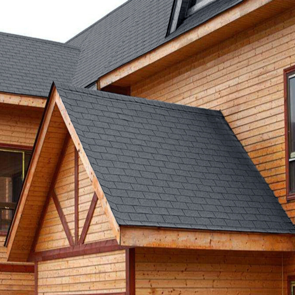 (Grey) 18Pcs Asphalt Shingles Bitumen Roofing