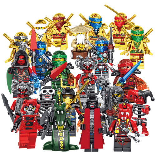 24 pièces de figurines Ninjago : Kai, Jay, Sensei Wu — blocs de construction et jouets Master