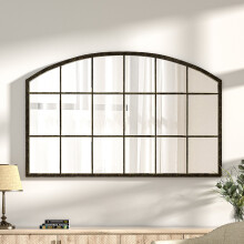 Arched Bronze Frame Wall Mirror