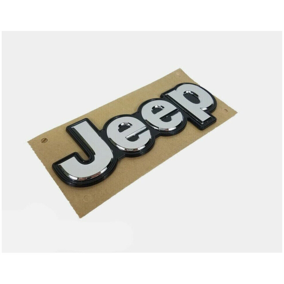 Jeep 3D Badge Stick On For Bonnet Or Rear Tailgate Silver 4754135871832