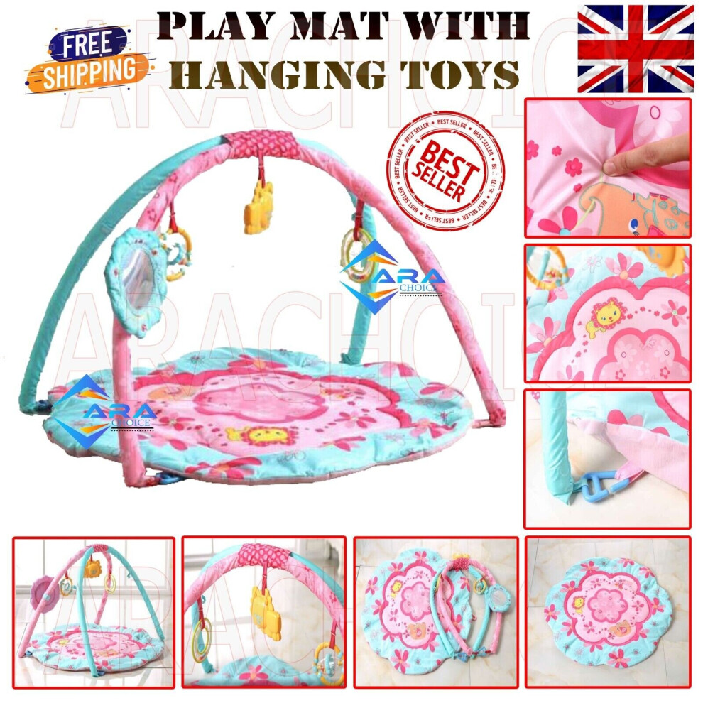 Baby Gym Fun Activity Kids Play Mat Hanging Toys Floor Playmat