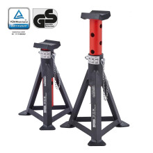 AREBOS jack stands set of 2 | each 3 tonne capacity | height adjustable 299-442 mm | jack stand set | jack stands with safety pin & rubber pads