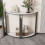 Modern Half Moon Sintered Stone Table with Storage for Entryway 4
