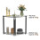 Modern Half Moon Sintered Stone Table with Storage for Entryway 8