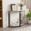 Modern Half Moon Sintered Stone Table with Storage for Entryway 3