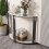 Modern Half Moon Sintered Stone Table with Storage for Entryway 5