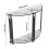 Modern Half Moon Sintered Stone Table with Storage for Entryway 6