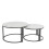(White Sintered Stone-top) Set of 2 Modern Round Nesting Coffee Table 2