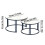 (White Sintered Stone-top) Set of 2 Modern Round Nesting Coffee Table 4