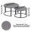 (Grey  Sintered Stone-top) Set of 2 Modern Round Nesting Coffee Table 4