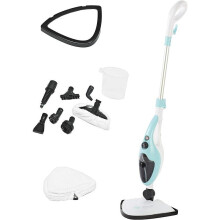 (Blue) 10 in 1 1500W Hot Steam Mop Cleaner Floor Carpet Window Washer Hand Steamer