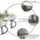 (White Sintered Stone-top) Set of 2 Modern Round Nesting Coffee Table 6