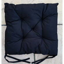 (40cm x 40cm x 6cm, Black) Waterproof Outdoor Chair Bench Pads Garden CHUNKY Bench Seat Pads