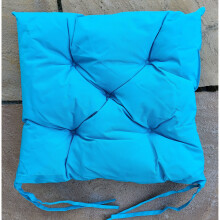 (40cm x 40cm x  6cm, Turquoise Blue) Waterproof Outdoor Chair Bench Pads Garden CHUNKY Bench Seat Pads