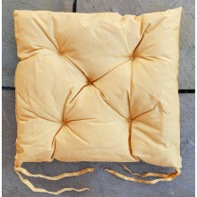 (40cm x 40cm x  6cm, Beige) Waterproof Outdoor Chair Bench Pads Garden CHUNKY Bench Seat Pads