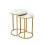 Set of 2 Modern Nesting Table Round Side Accent Table for Living Room 2