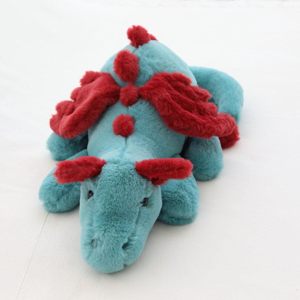 (Blue, 60CM) Snow Dragon Blue Dragon Stuffed Animal, Pterosaur Plush Toy with Tiny Wings, Lovely Pterosaur Doll Pillow,dragon stuffed animal Toy