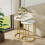 Set of 2 Modern Nesting Table Round Side Accent Table for Living Room 3