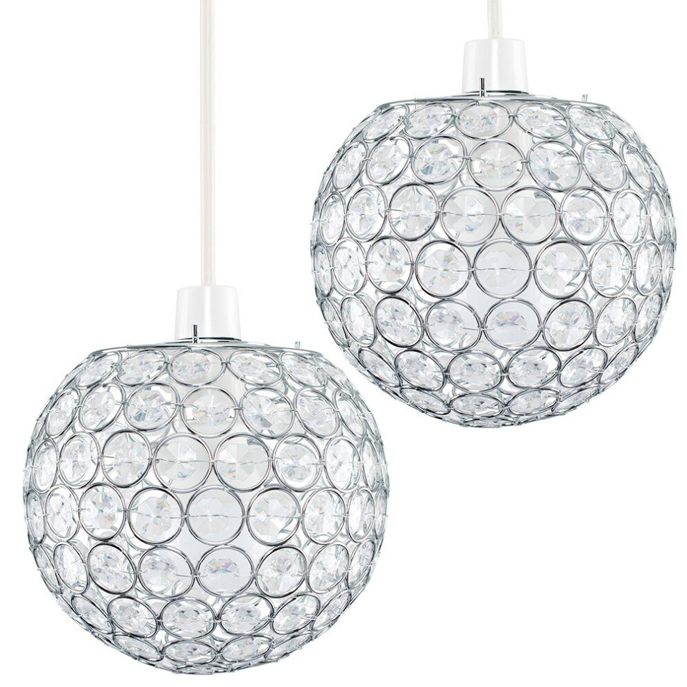 Pair of Silver Ceiling Pendant Shade
