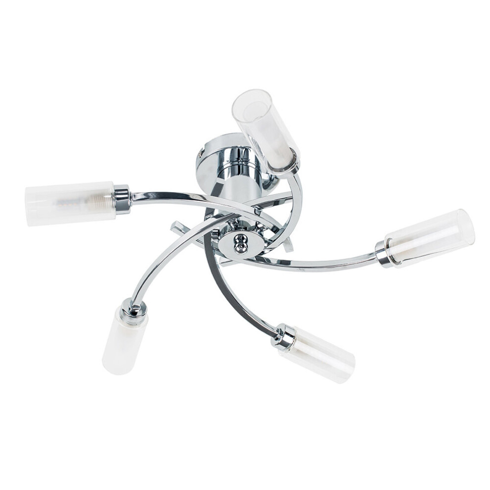 Claudia 5 Way Silver Ceiling Bar Light