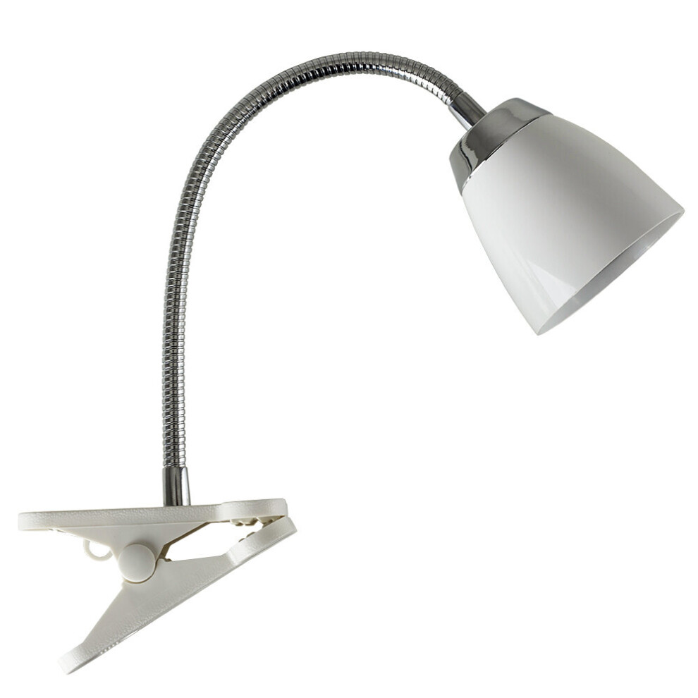 Huey Single White Adjustable Table Lamp
