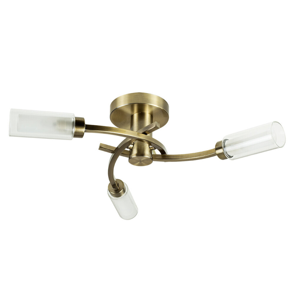Claudia 3 Way Gold Ceiling Bar Light