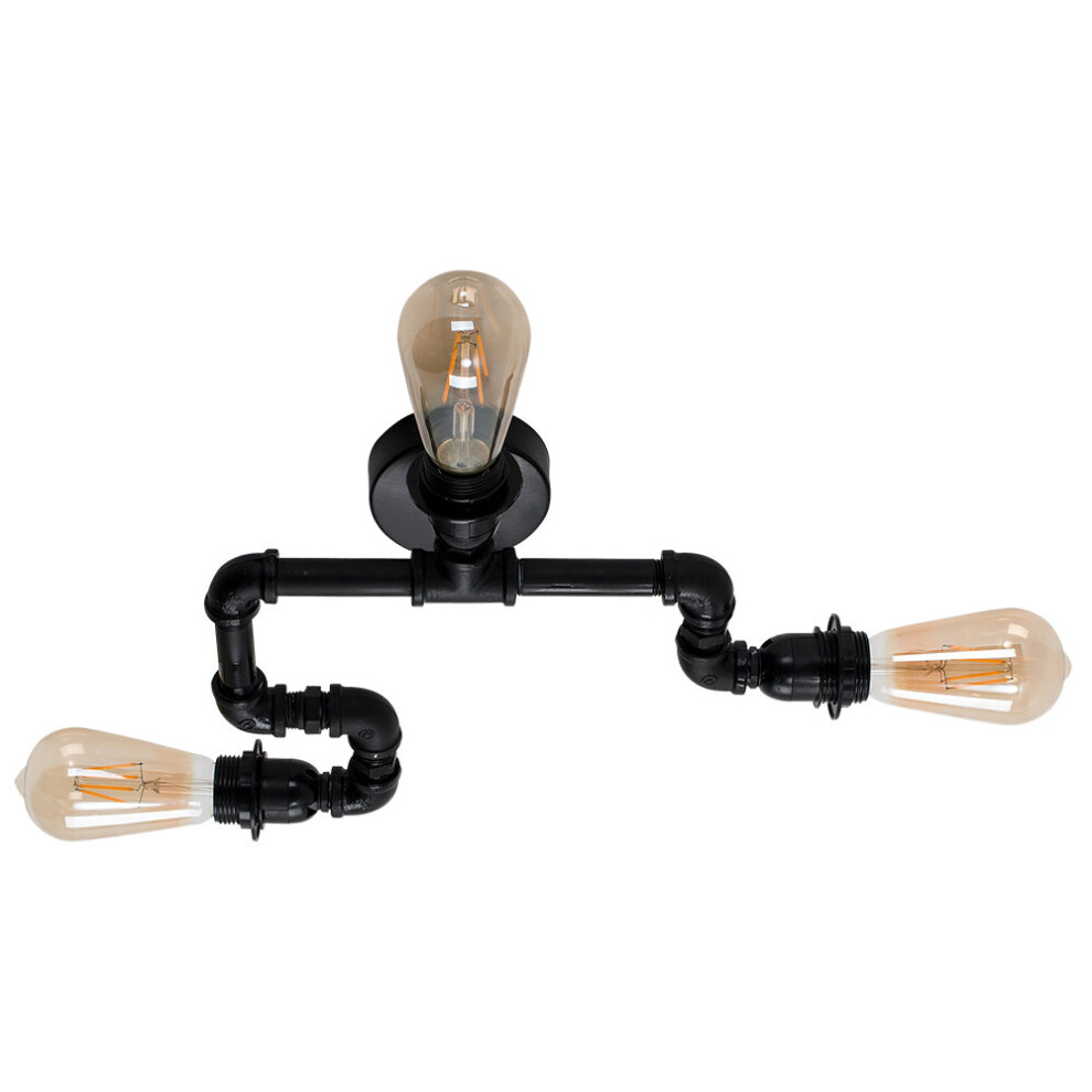 Luiggi 3 Way Black Ceiling Bar Light