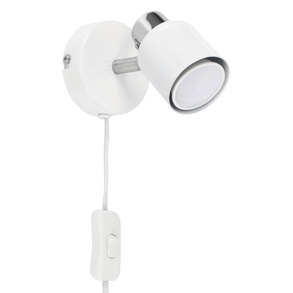 Benton Single White Indoor Wall Spotlight