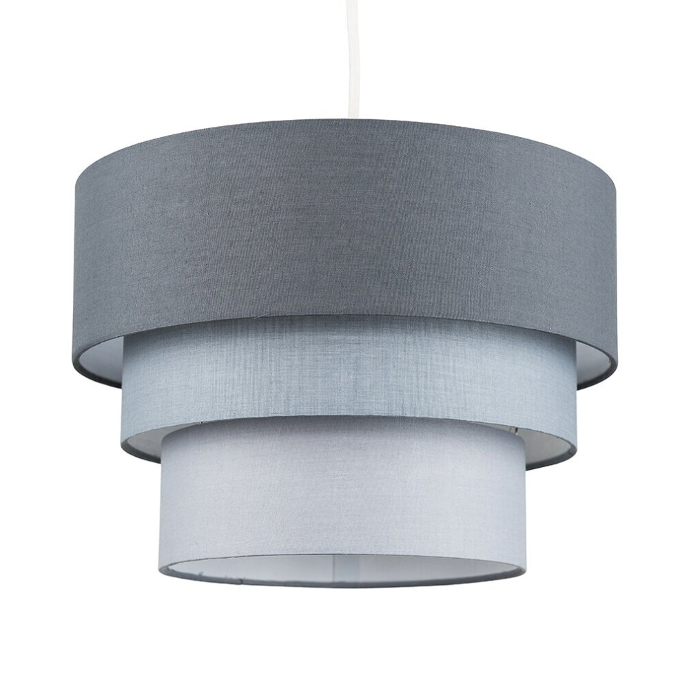 Aztec Pyramid 3 Tiered Grey Ceiling Pendant Shade