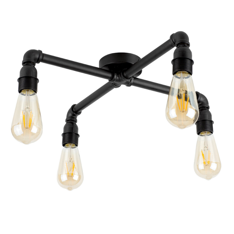 Luiggi 4 Way Black Ceiling Bar Light