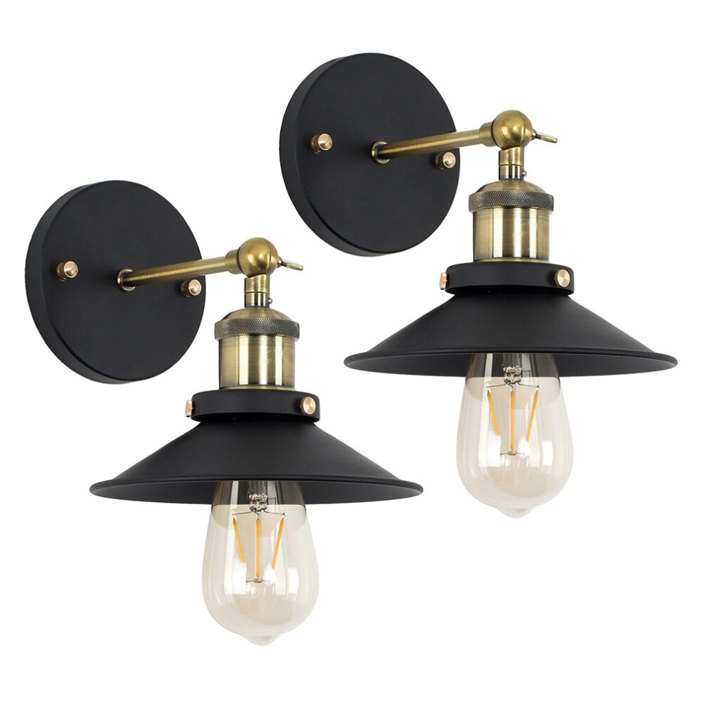 Pair of Gold Indoor Wall Lantern