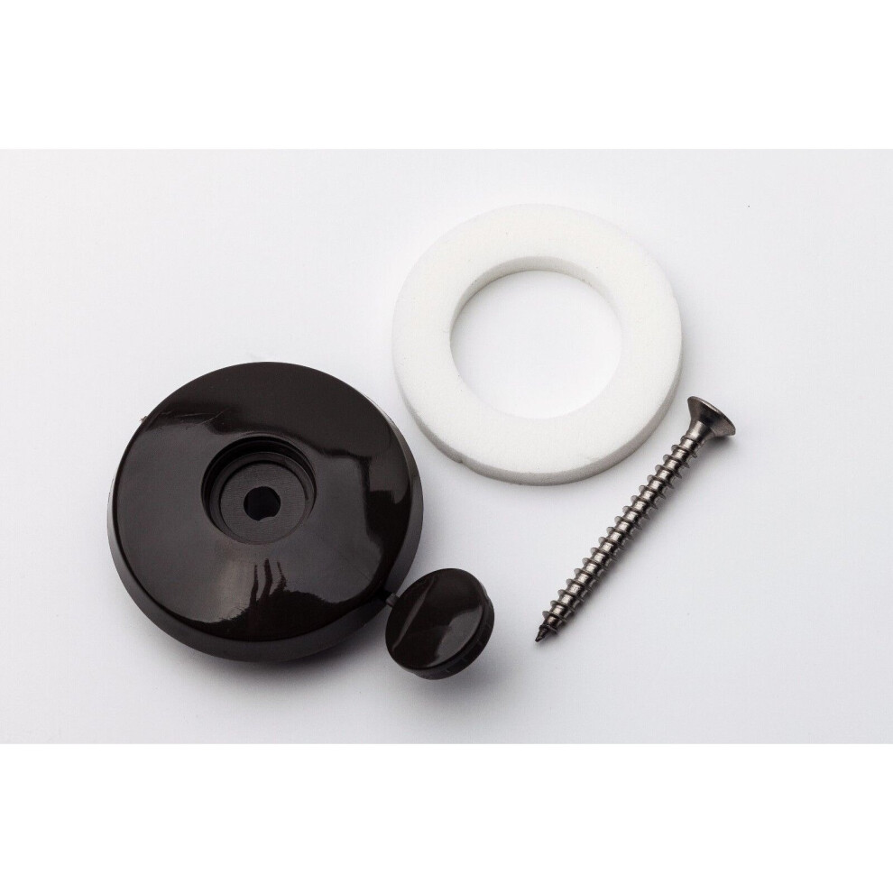 (25mm, Brown) Fixing Buttons for Polycarbonate Sheet x10 per bag-image-OPC-PCFBYKW-NEW