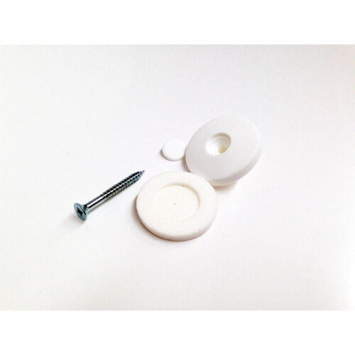 (25mm, White) Fixing Buttons for Polycarbonate Sheet x10 per bag