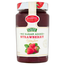 Stute No Sugar Added Strawberry Extra Jam 430g ( pack of 6 )