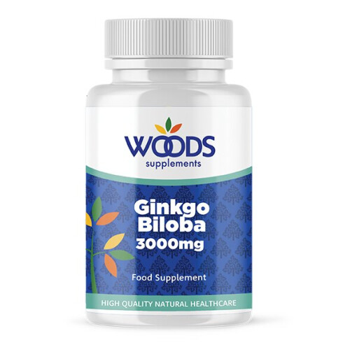 (180 Tablets) Woods Supplements Ginkgo Biloba 3000mg