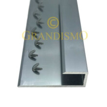 (3ft, Grey) Prestige Square Edge Metal Door Bar Trim 3ft or 9ft